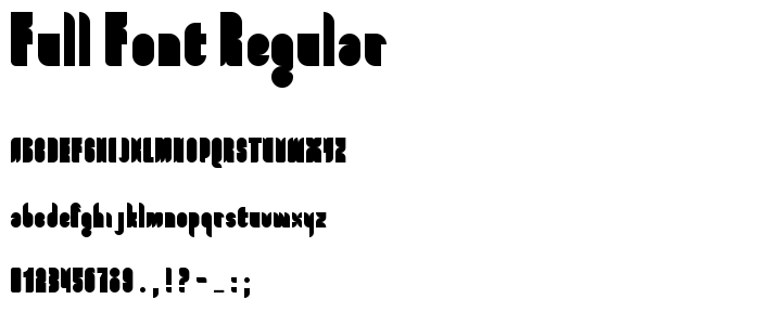 full font Regular font